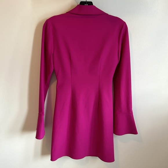 Cinq a Sept McKenna Knot Front Shirt Dress Fuschia - Picture 3 of 8